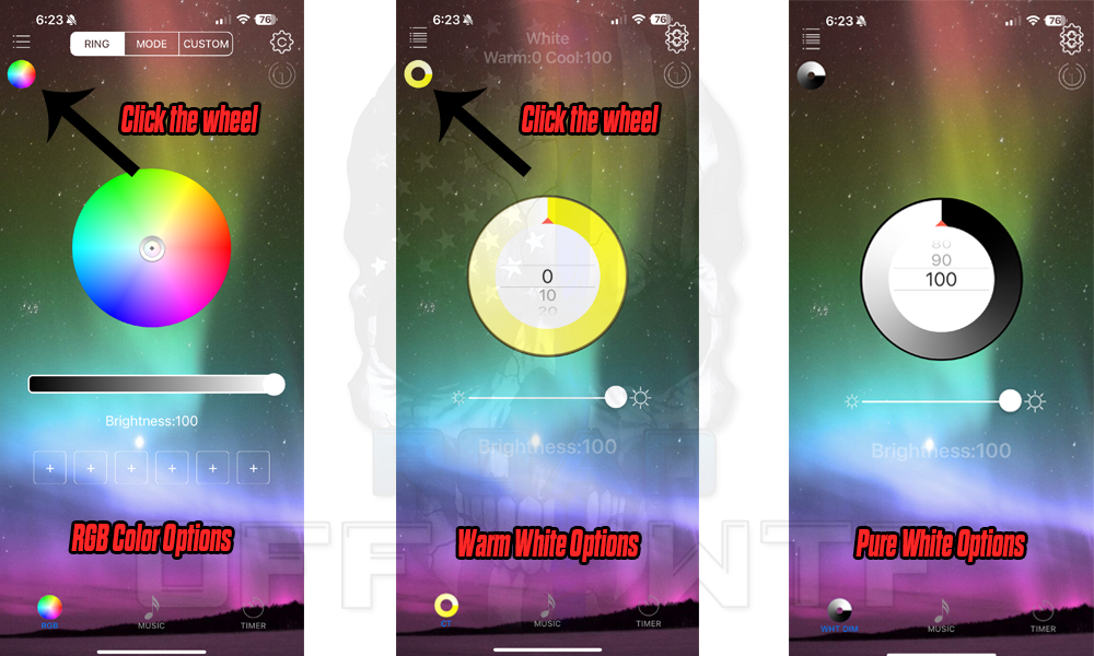 Steps to get to pure white option
